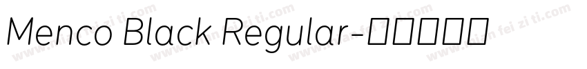 Menco Black Regular字体转换